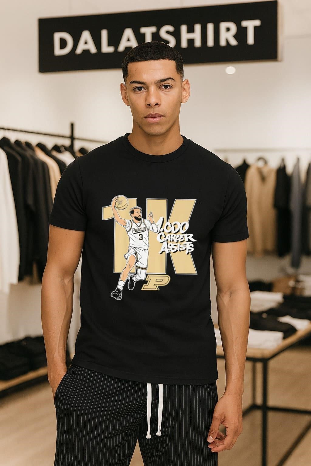 Purdue 1000 Career Assists basketball player shirt