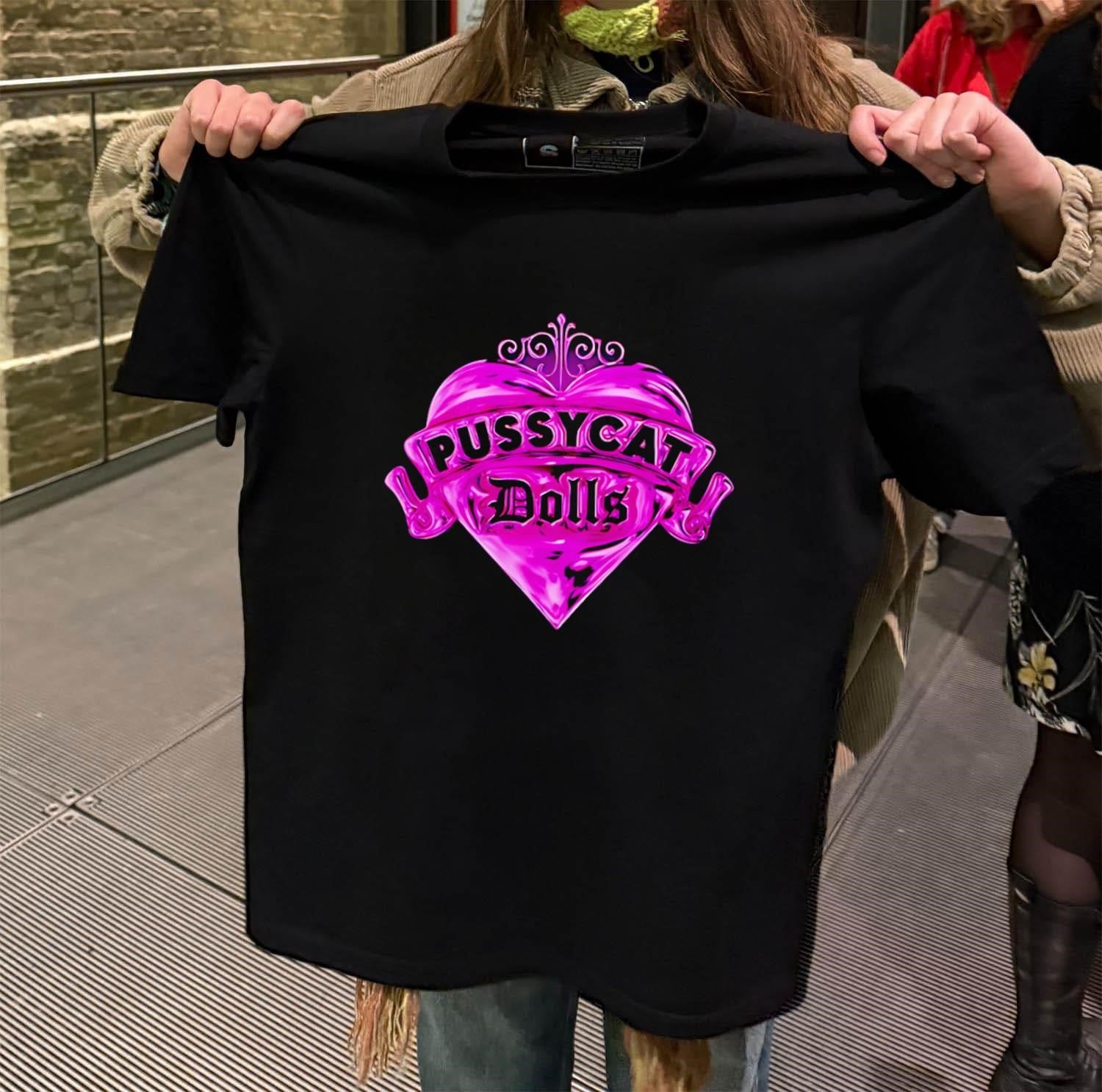 Pussycat Dolls Pink Heart Ribbon Logo shirt