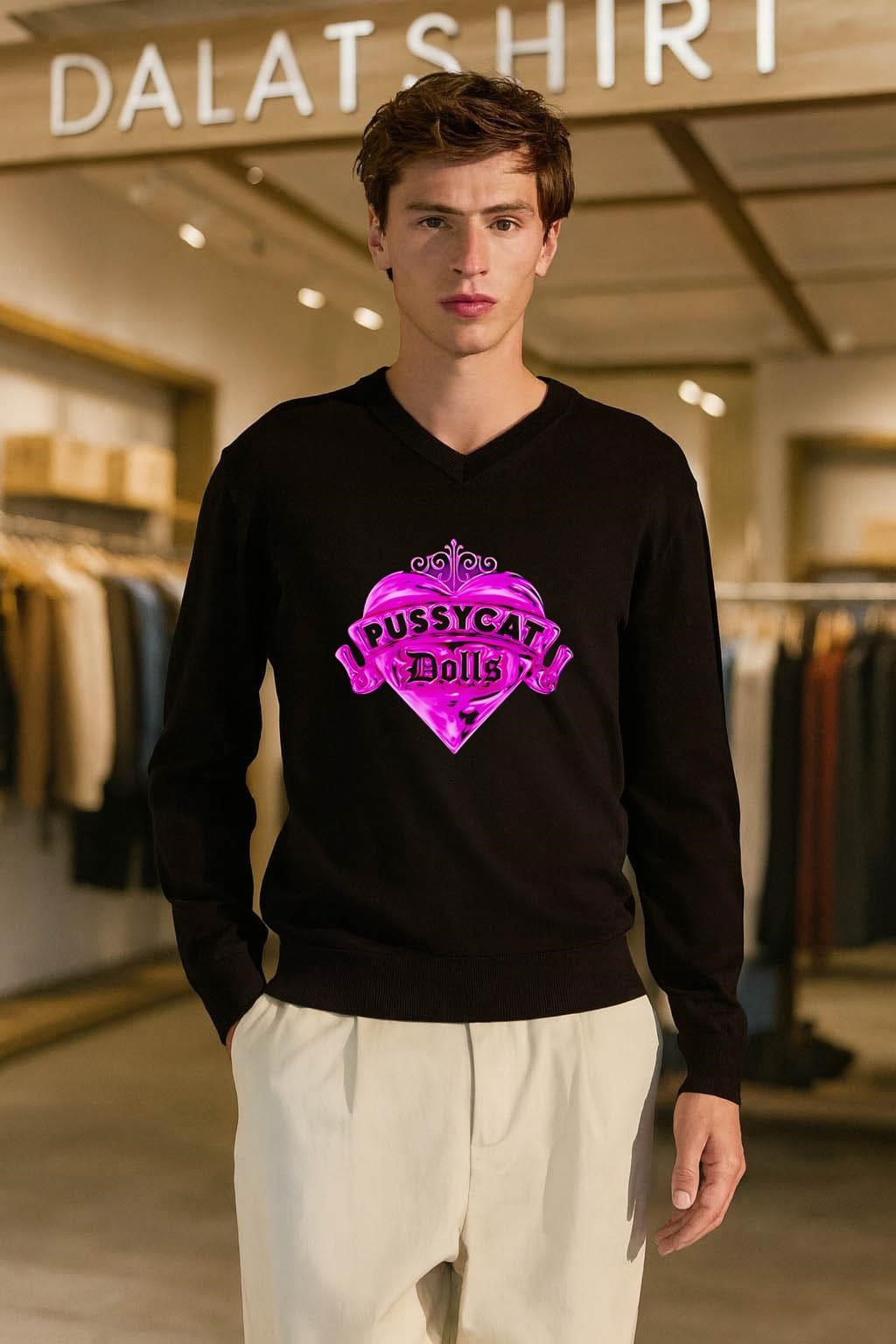 Pussycat Dolls Pink Heart Ribbon Logo shirt