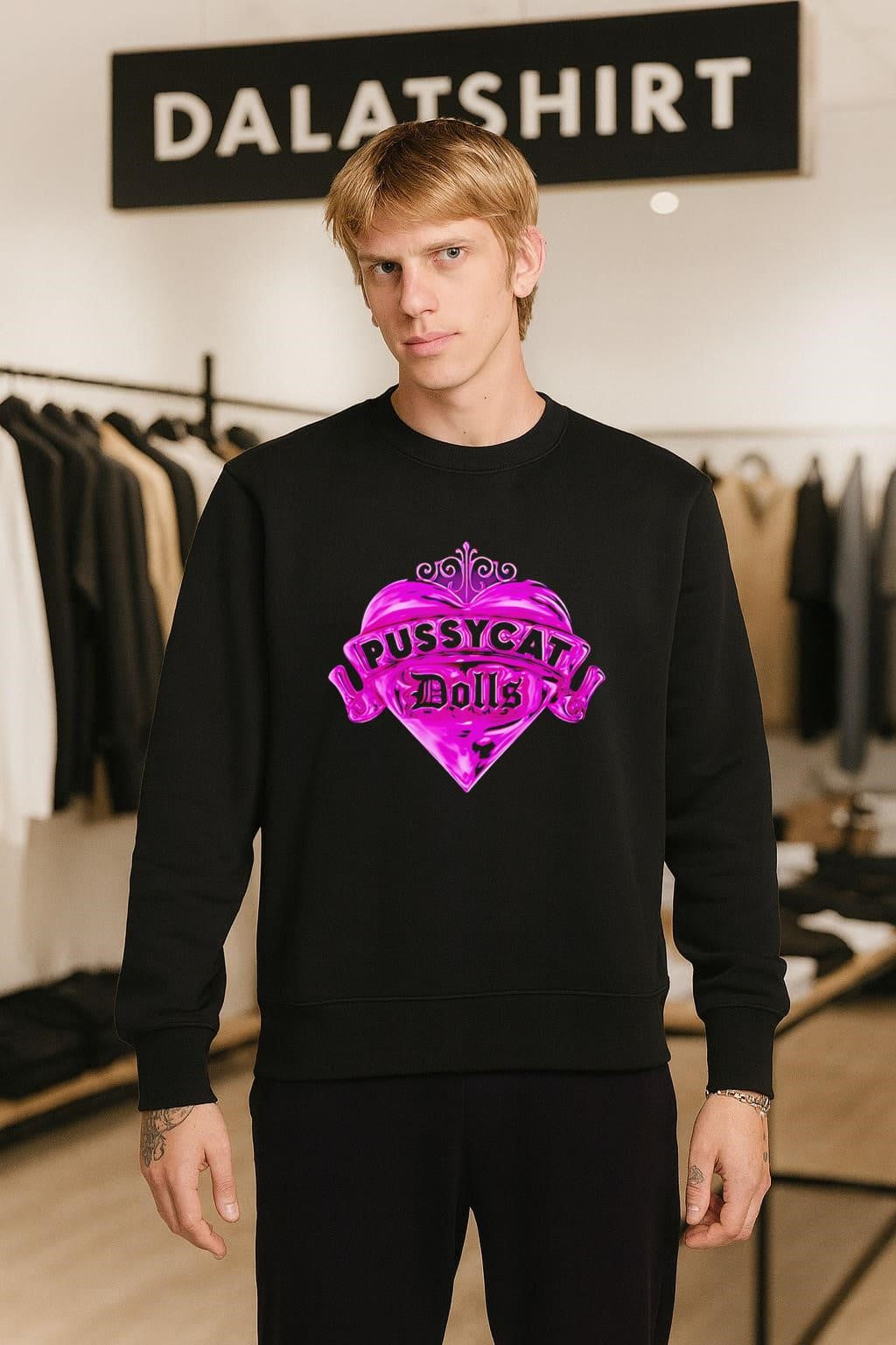 Pussycat Dolls Pink Heart Ribbon Logo shirt