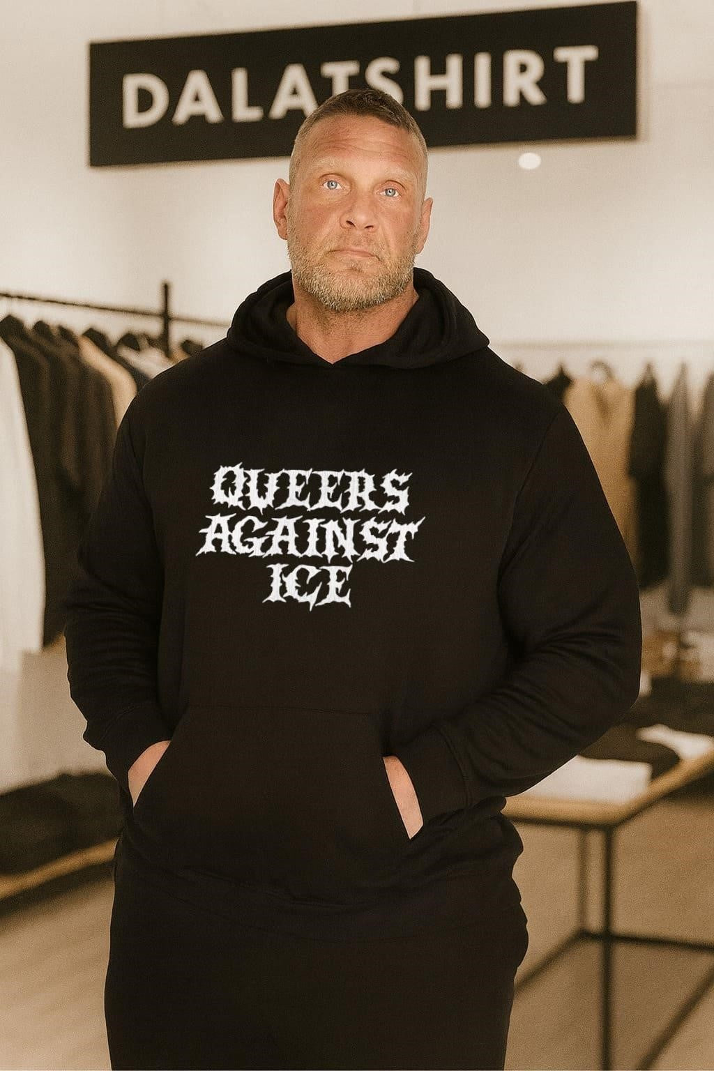 Queers Against ICE Immigration Customs Enforcement Gothic Font shirt