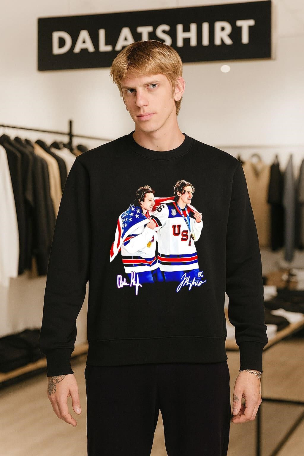 Quinn Hughes And Jack Hughes USA Hockey Gold shirt