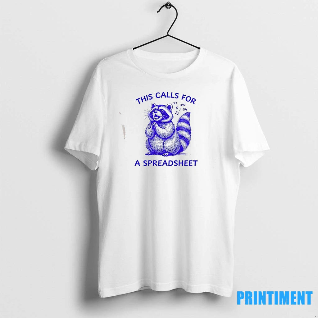 Raccoon This Calls For A Spreadsheet Tshirts Sweater