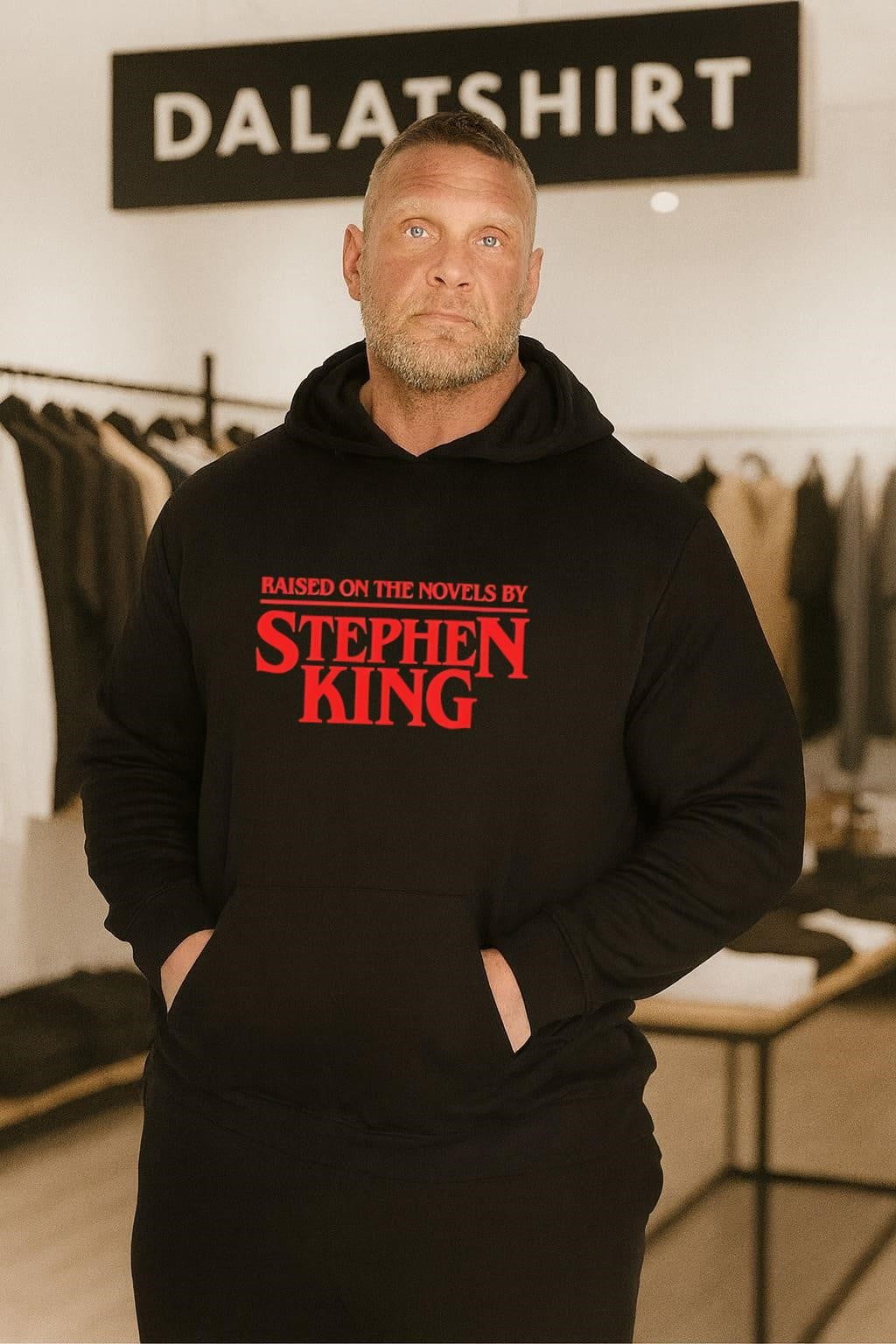 Raised on the Novels by Stephen King Red Text shirt