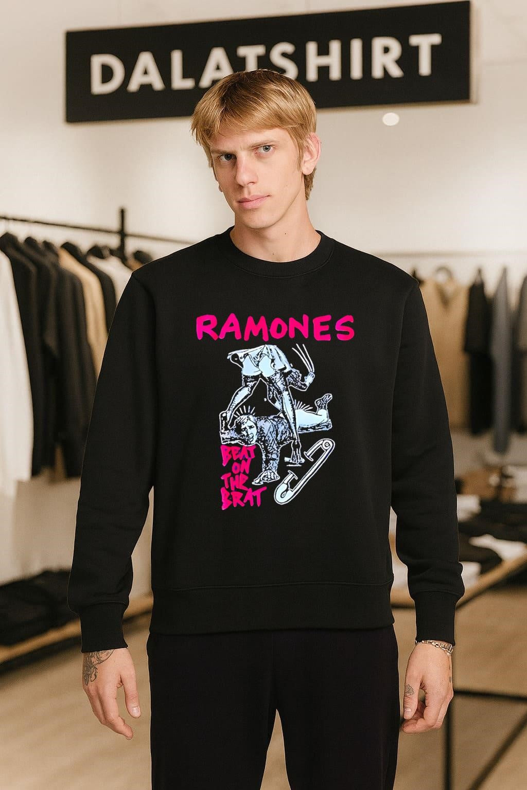 Ramones Beat on the Brat Punk Rock Music Safety Pin shirt