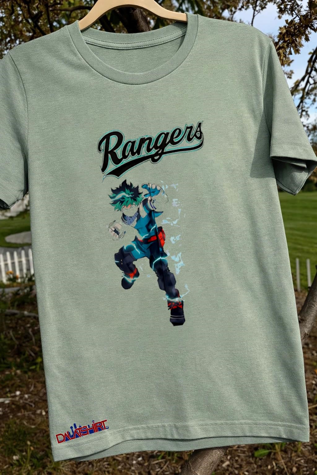 Rangers Baseball Script My Hero Academia Anime Izuku Midoriya Deku shirt