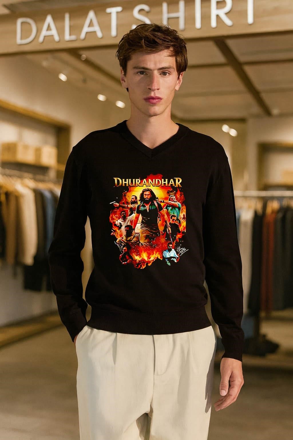 Ranveer Singh Signed Dhurandhar shirt