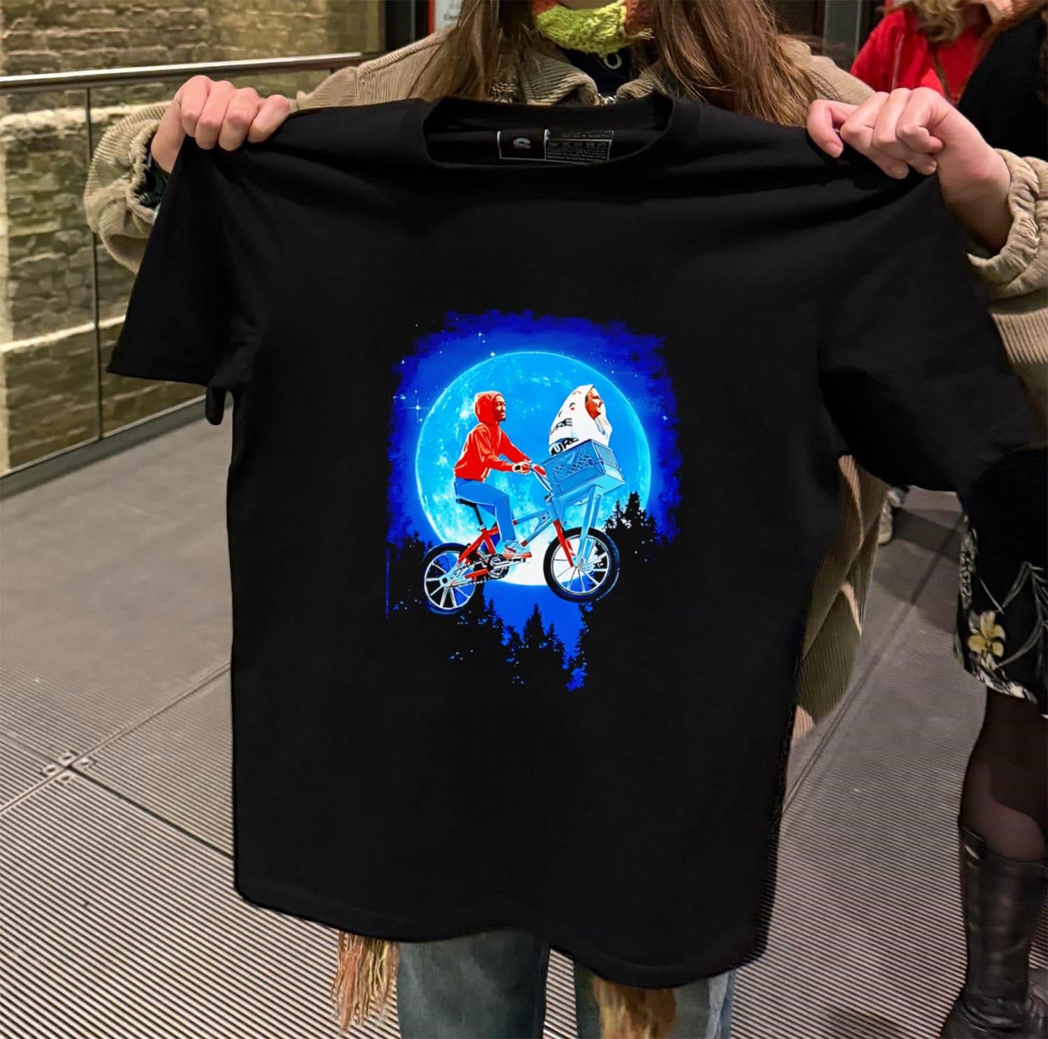 Rapper Future Riding Bicycle E.T. Moon Parody shirt