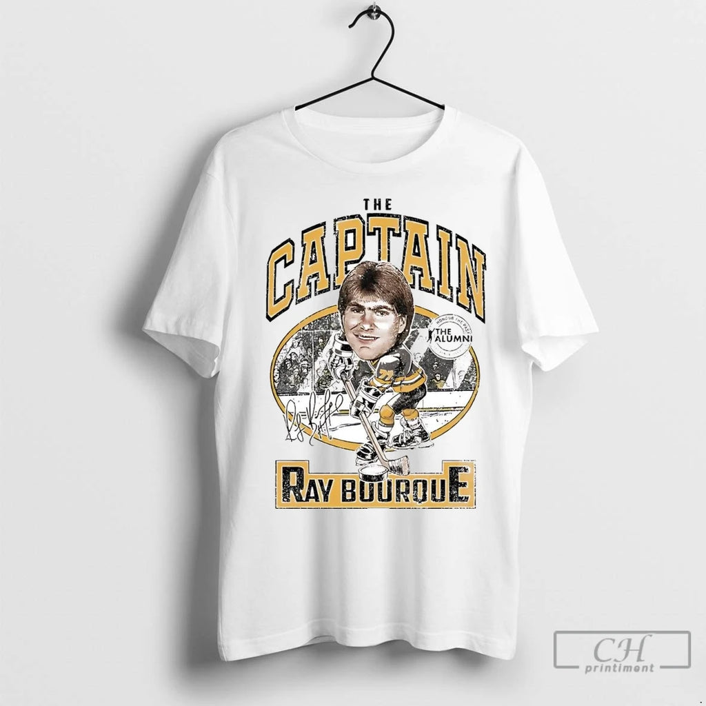Ray Bourque The Captain Caricature Signature T Shirts