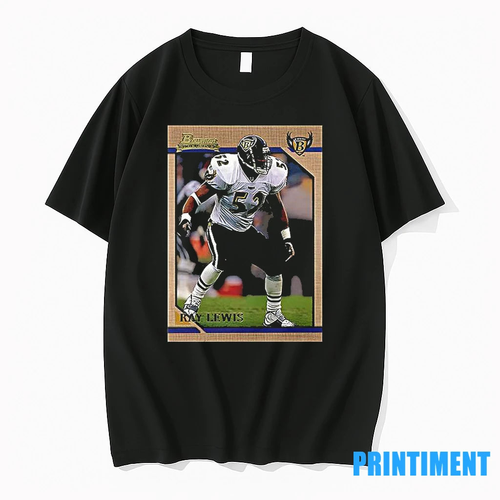 Ray Lewis Baltimore Ravens Trading Card Tshirts Sweater