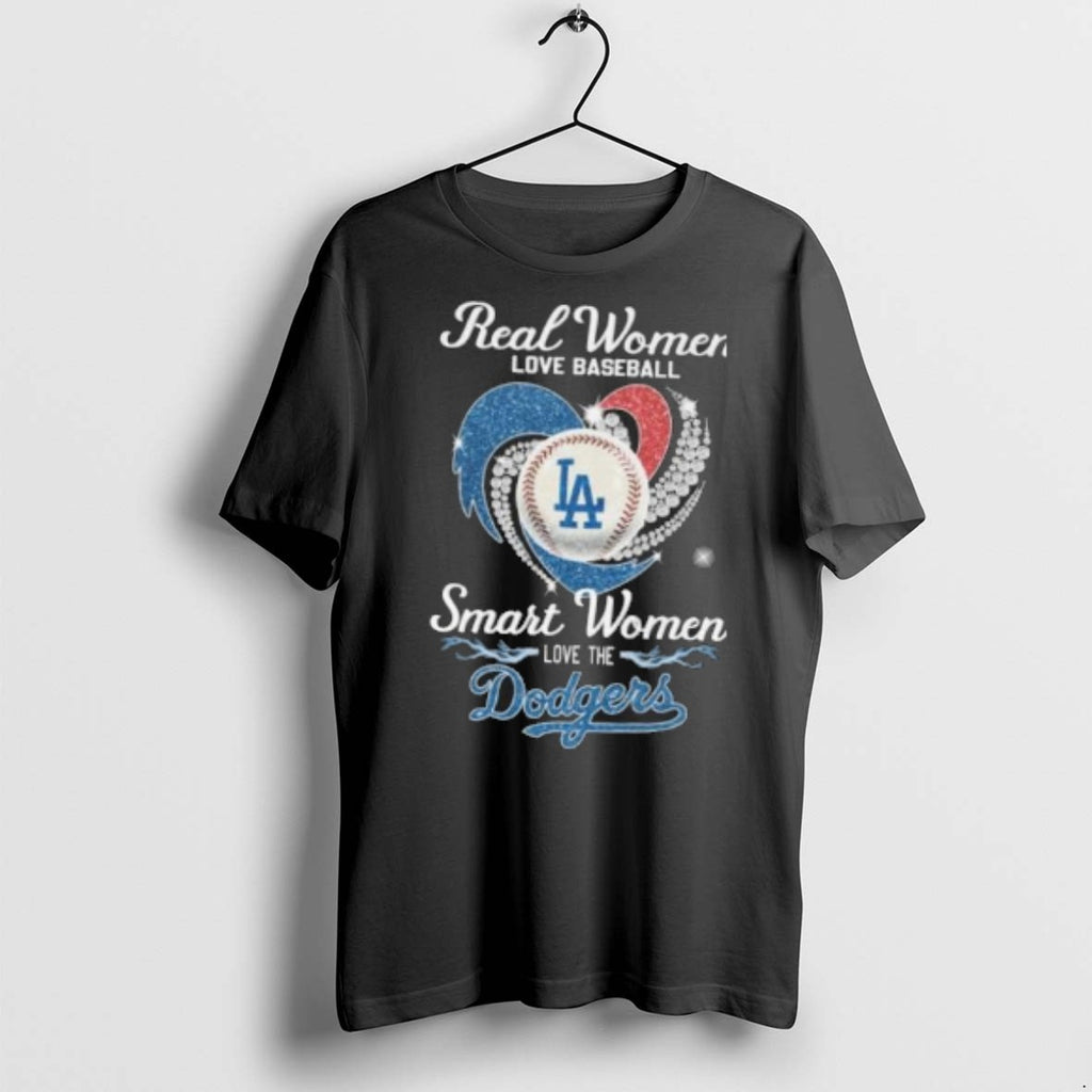 Real Women Love Baseball Smart Women Love The Los Angeles Dodgers Diamond Heart 2025