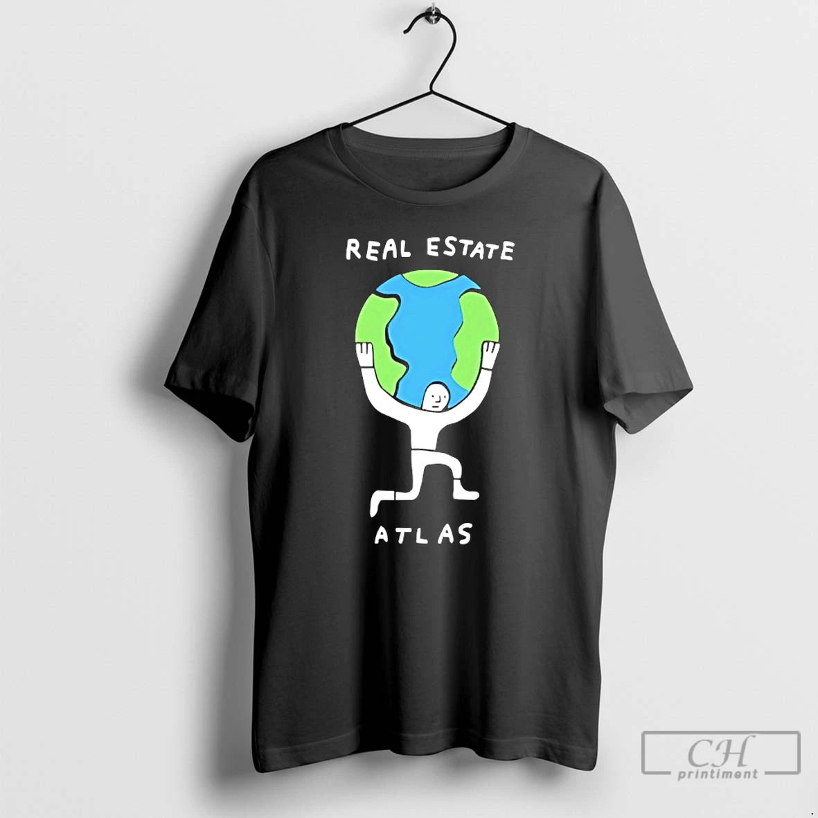 Real Estate Atlas Planet Earth Graphic T Shirts