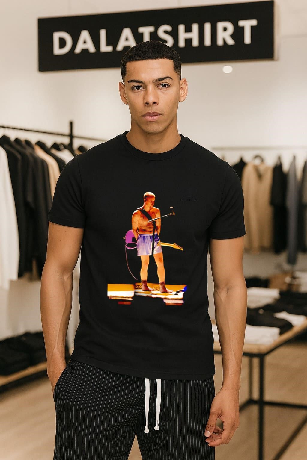 Red Hot Chili Peppers Flea Bass Guitar Performance Photo shirt