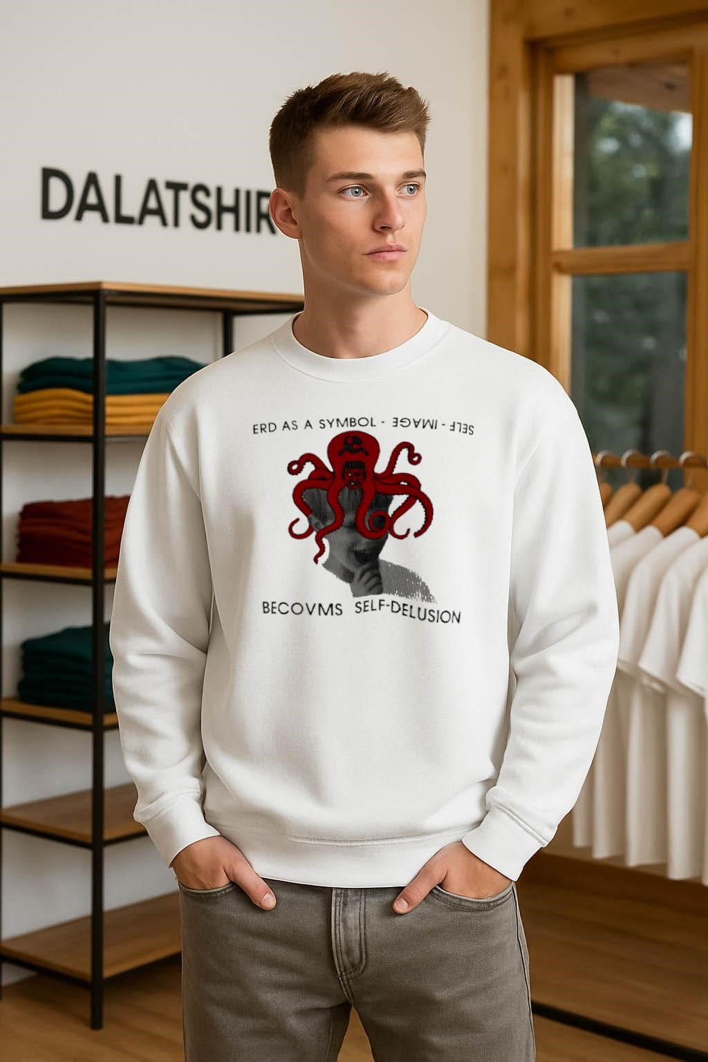 Red Octopus Stalin Hammer and Sickle Self-Delusion shirt