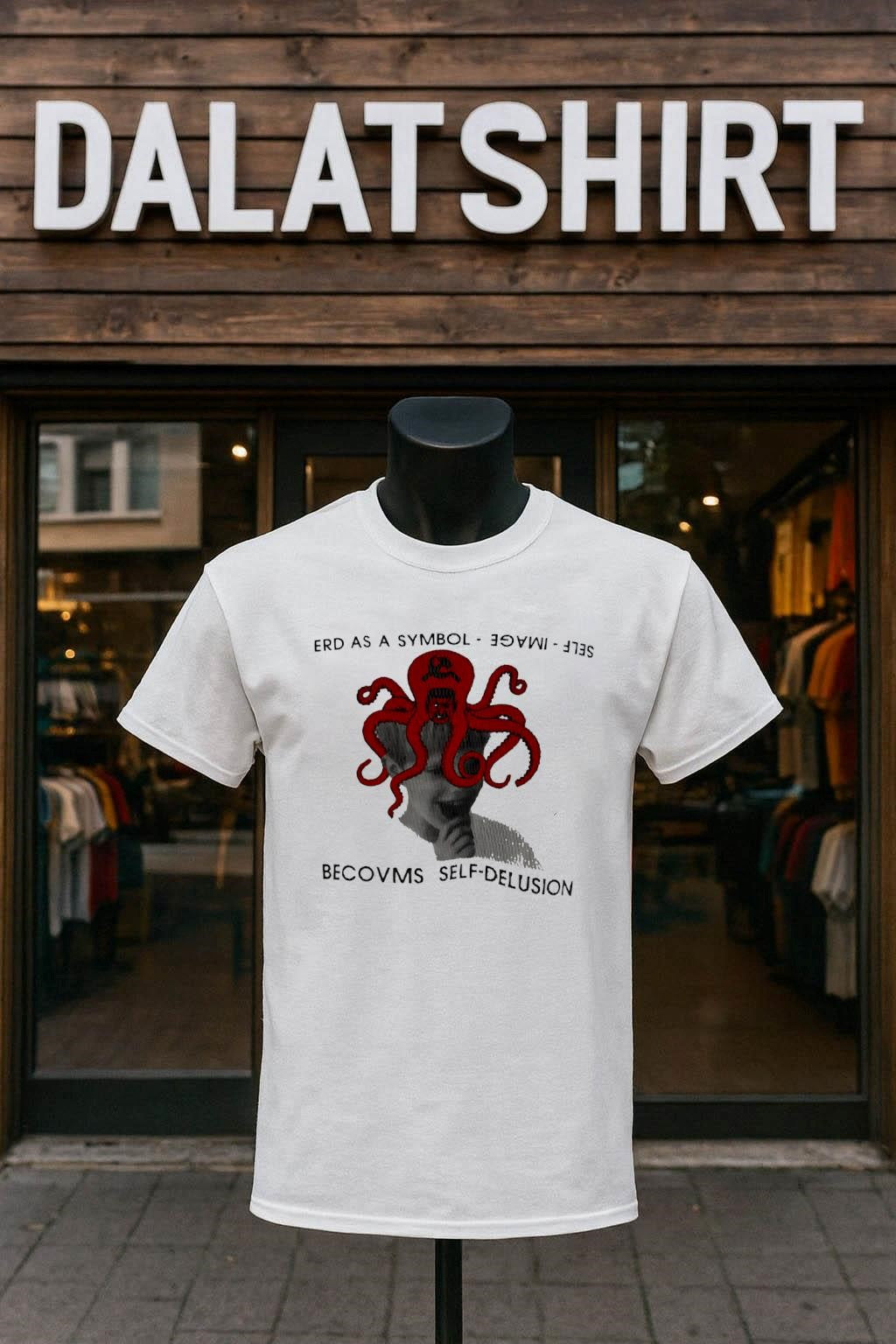 Red Octopus Stalin Hammer and Sickle Self-Delusion shirt