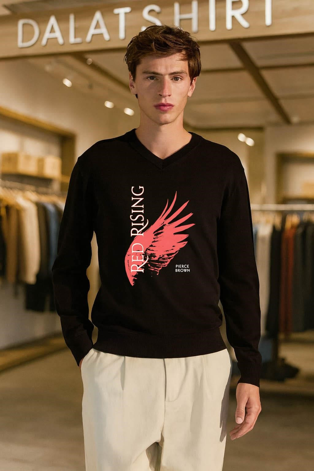 Red Rising pierce brown shirt