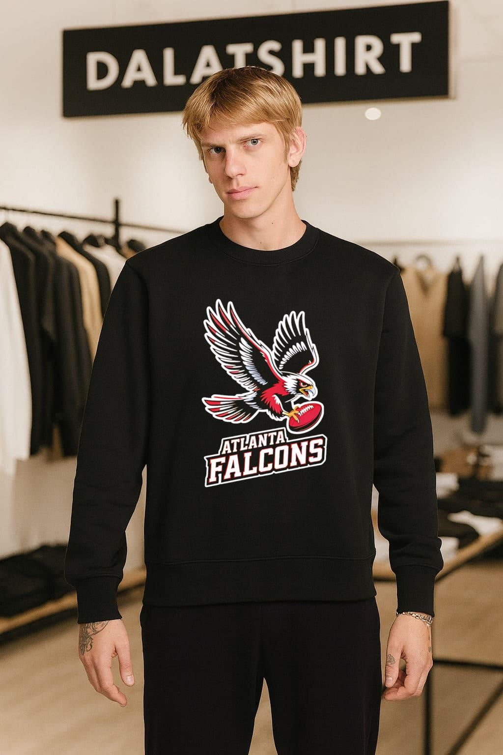 Red White Atlanta Falcons Eagle Bird Clutching American Football shirt