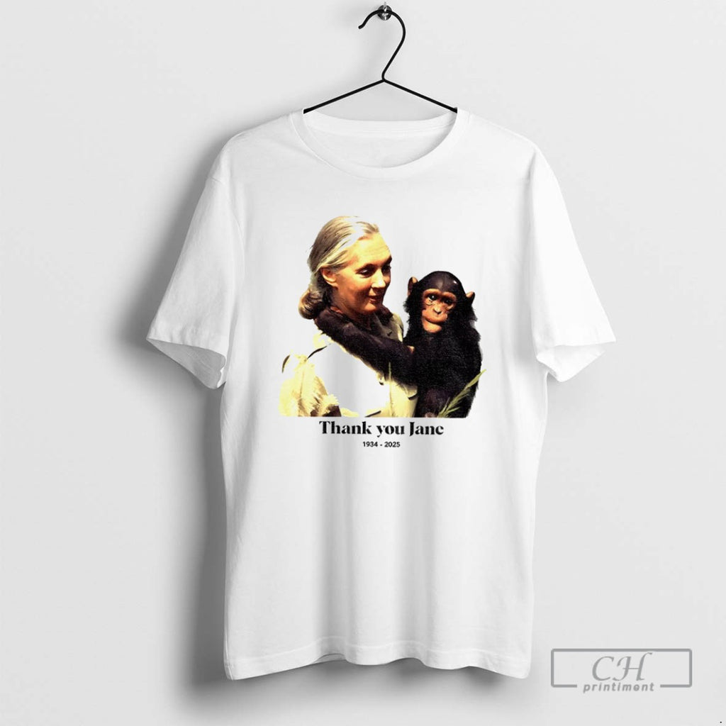 Remember Jane Goodall Thank You Jane Rip 1934 2025 T Shirts