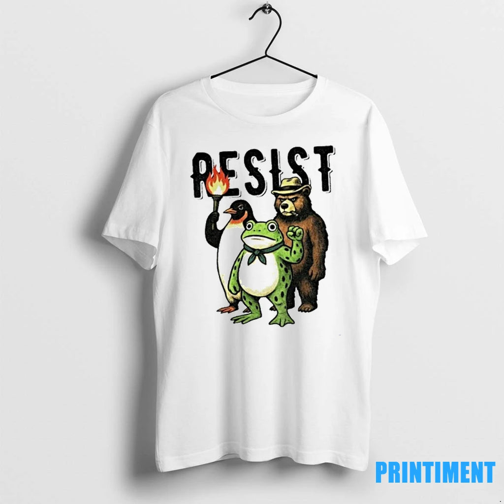 Resist Portland Frog Penguin Bear Resist Abolish Ice Tshirts Sweater