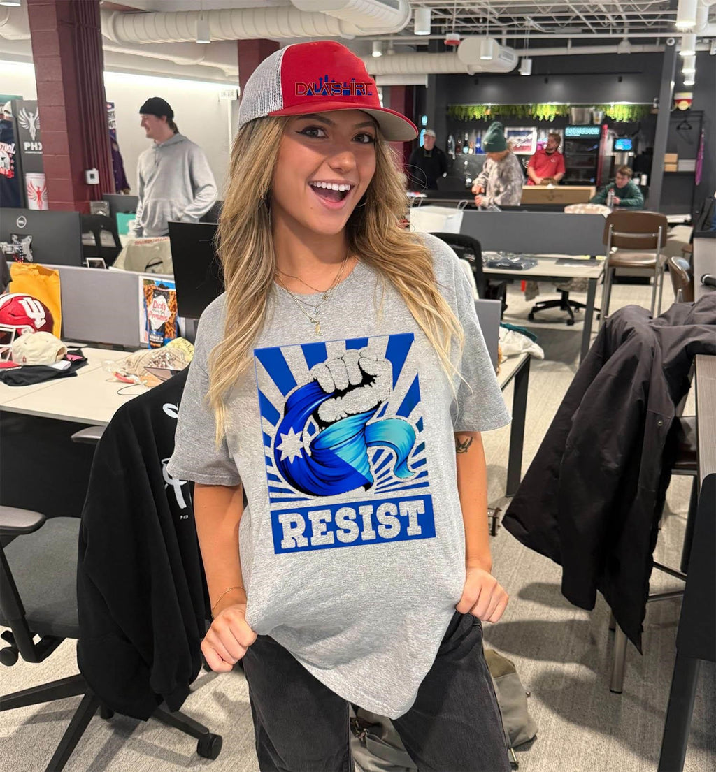 Resist Raising Fist Blue State Of Minnesota Star shirt