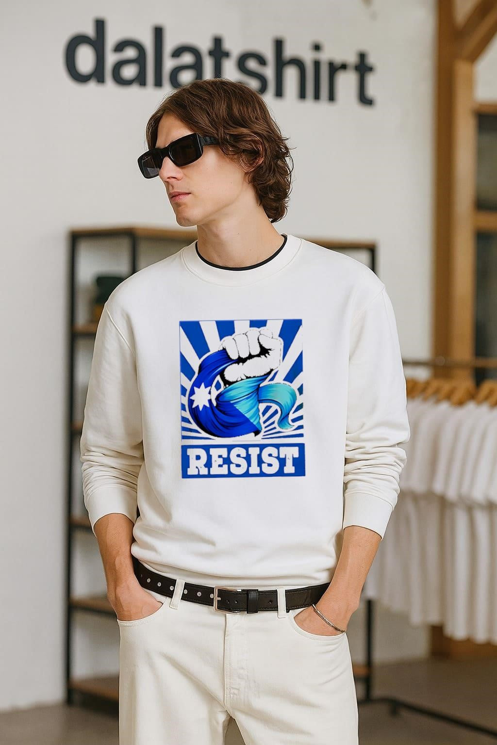 Resist Raising Fist Blue State Of Minnesota Star shirt