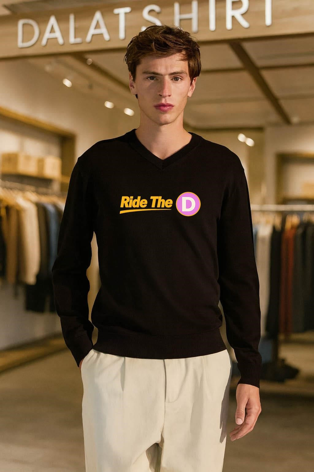 Ride The D Purple Circle Graphic shirt