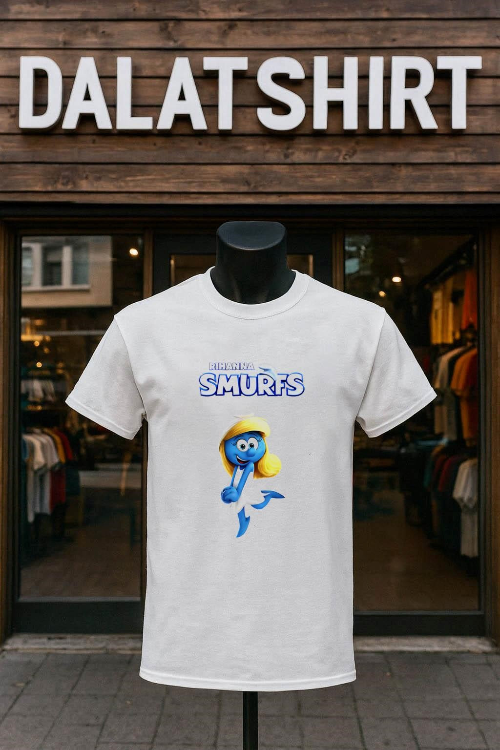 Rihanna Smurf shirt