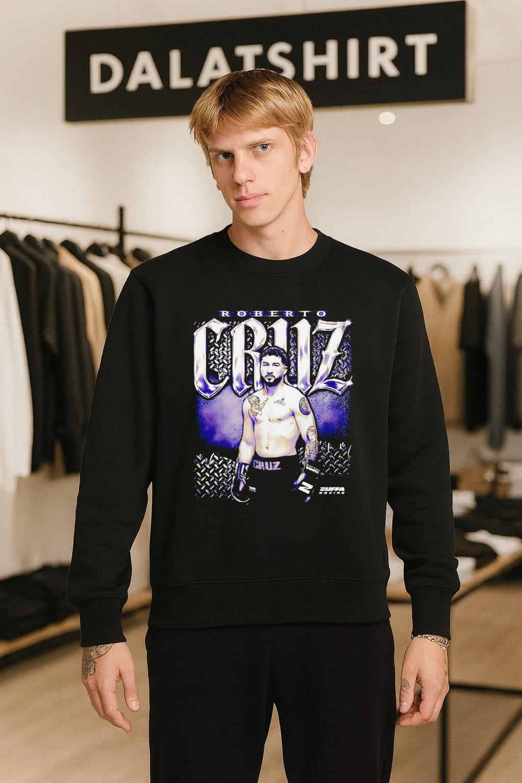 Roberto Cruz Zuffa Boxing Fighter Diamond Plate shirt