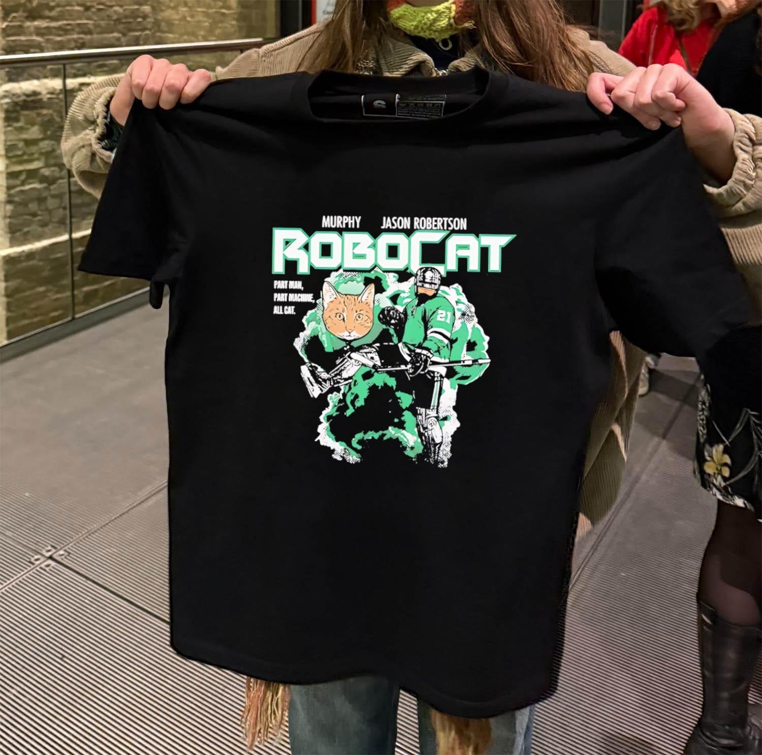 Robocat Jason Robertson Murphy Dallas Hockey Parody shirt