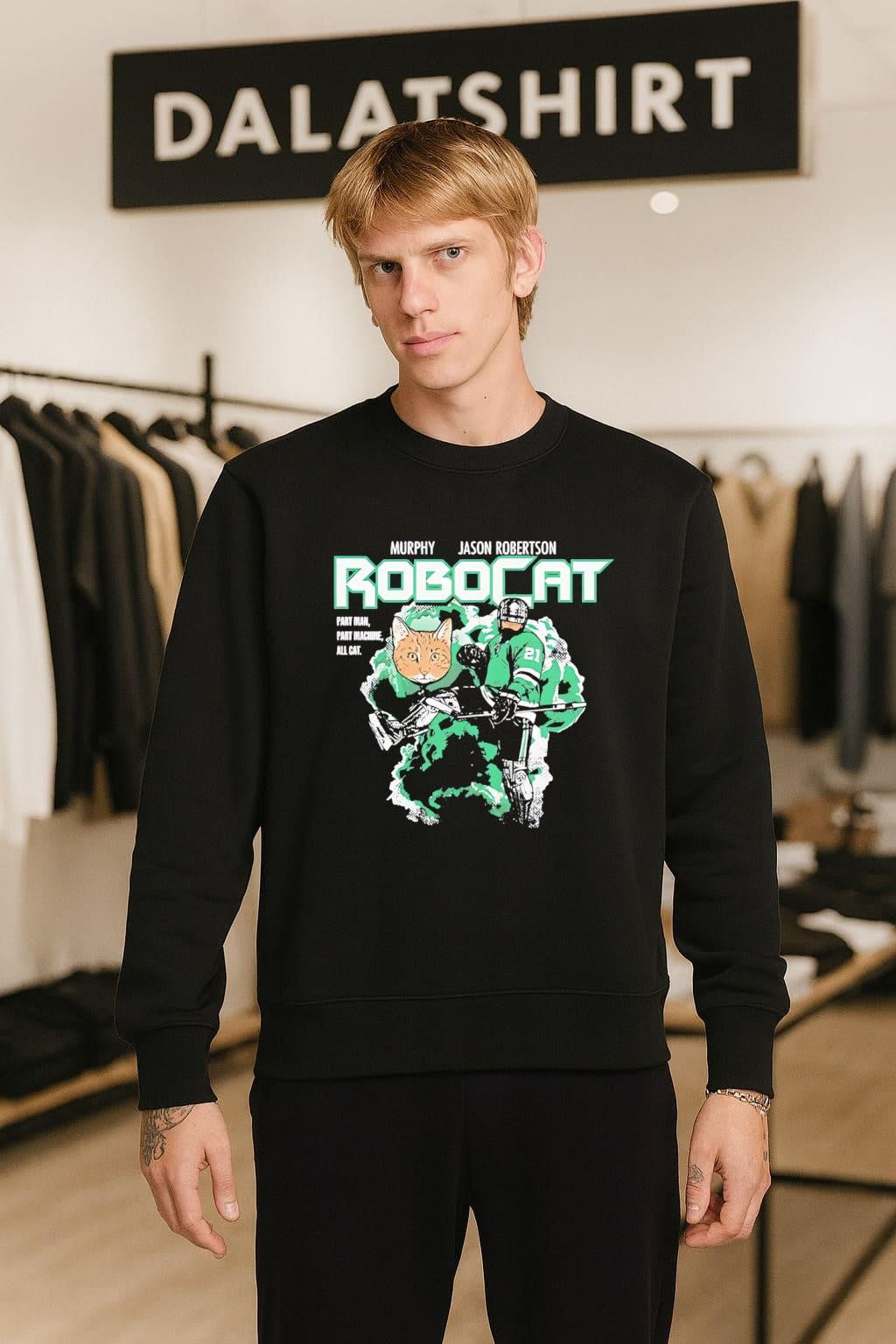 Robocat Jason Robertson Murphy Dallas Hockey Parody shirt