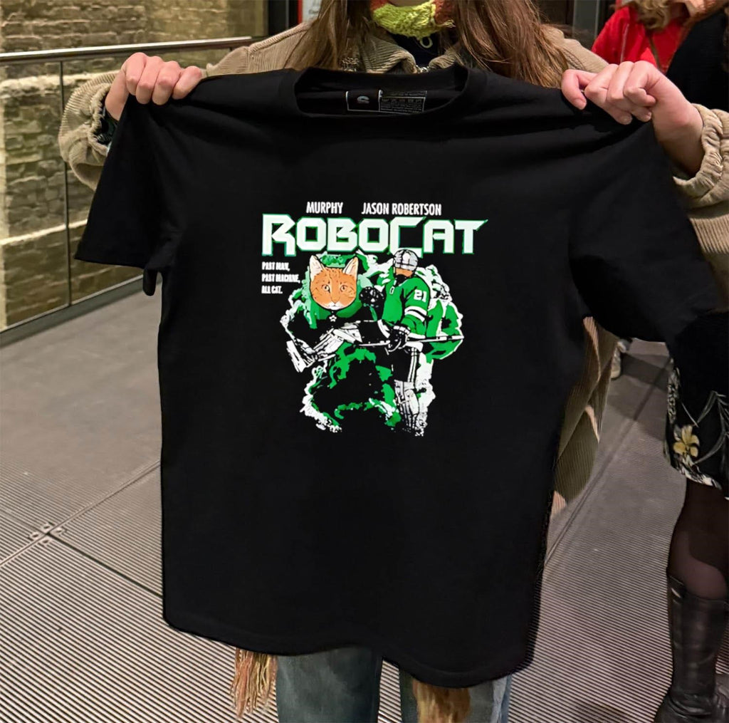 Robocat Murphy Jason Robertson past man past machine all cat shirt