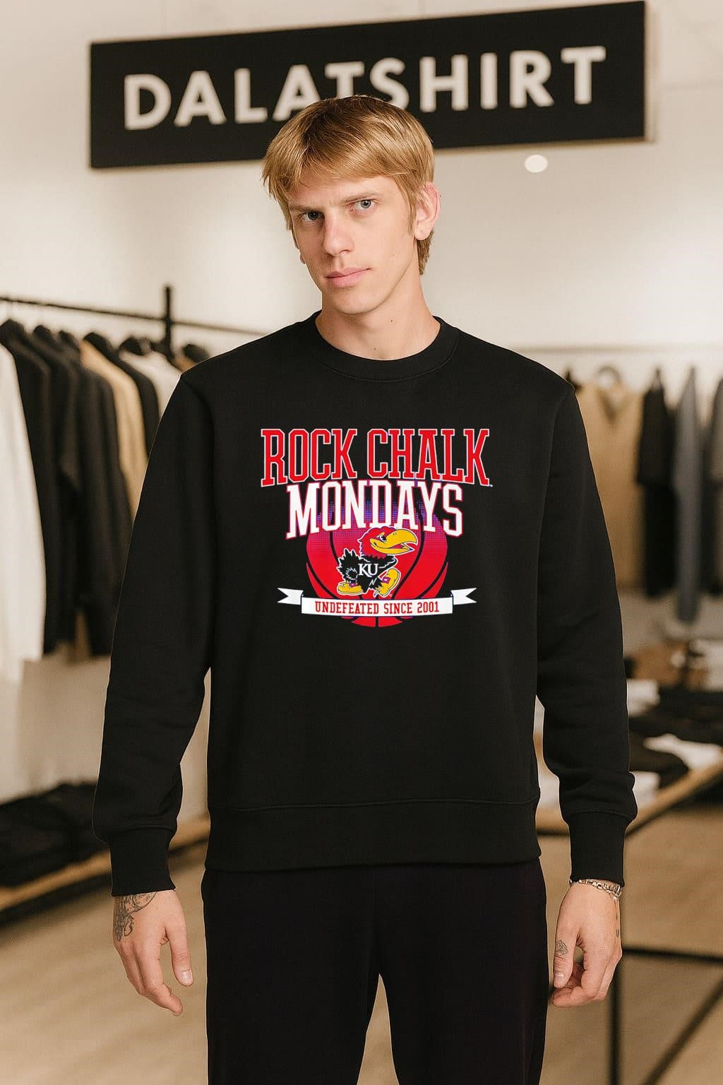 Rock Chalk Mondays Kansas Jayhawks Undefeated Since 2001 shirt