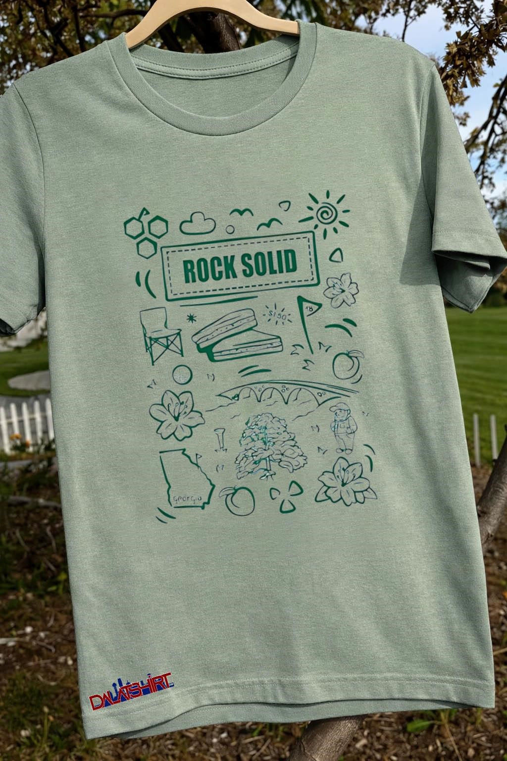 Rock Solid Georgia Peach Flowers Golf Bridge shirt