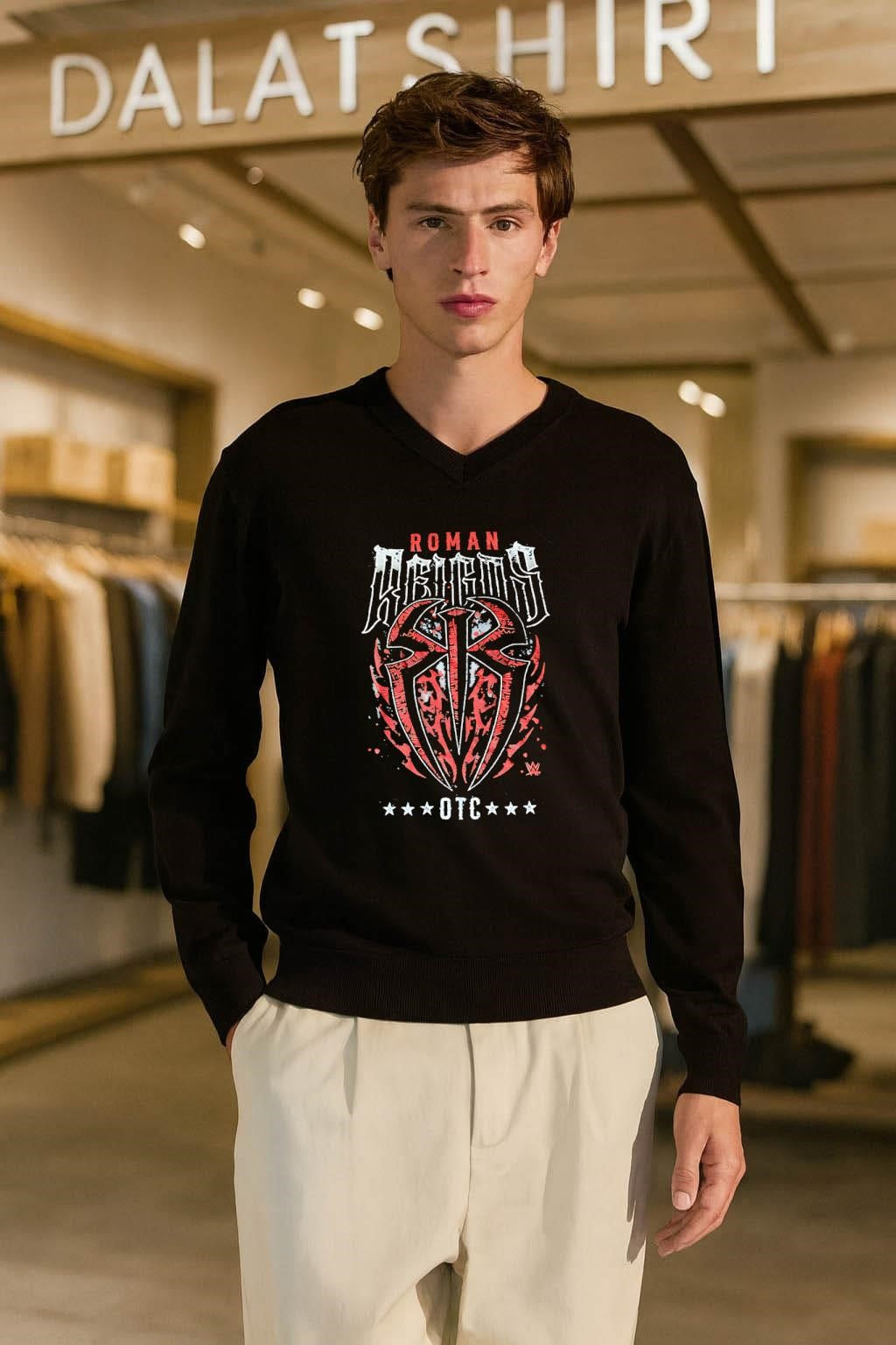 Roman Reigns OTC Red Tribal Chief Star Logo shirt