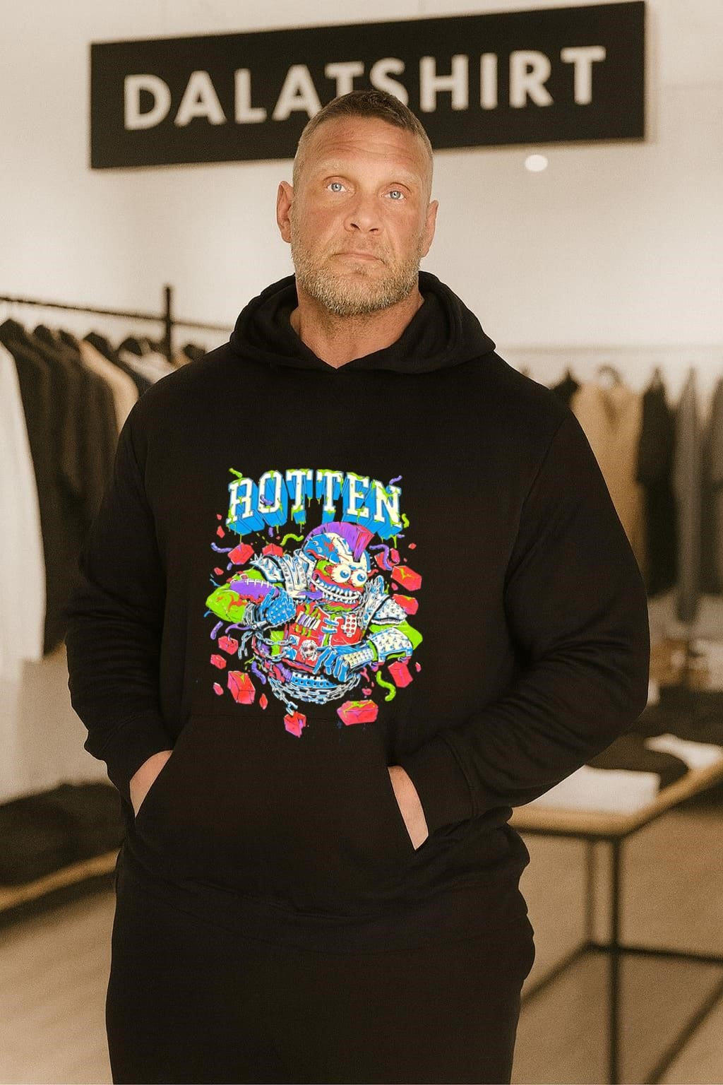 Rotten Monster Playing Football Punk Rock Grunge Style shirt