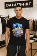 Rotten Monster Playing Football Punk Rock Grunge Style shirt