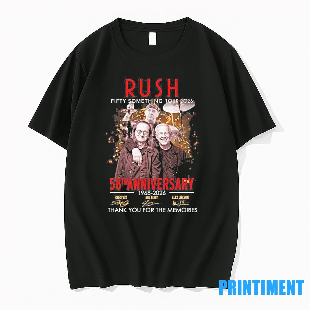 Rush Fifty Something Tour 2026 58th Anniversary 1968 2026 Tshirts Sweater