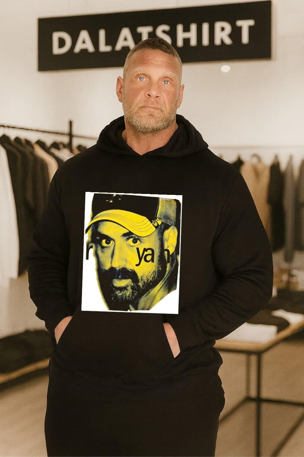 Ryan Yellow Portrait Photography Graphic Print shirt