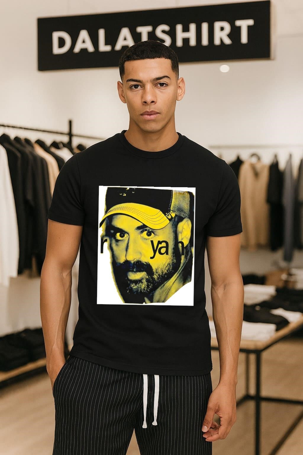 Ryan Yellow Portrait Photography Graphic Print shirt