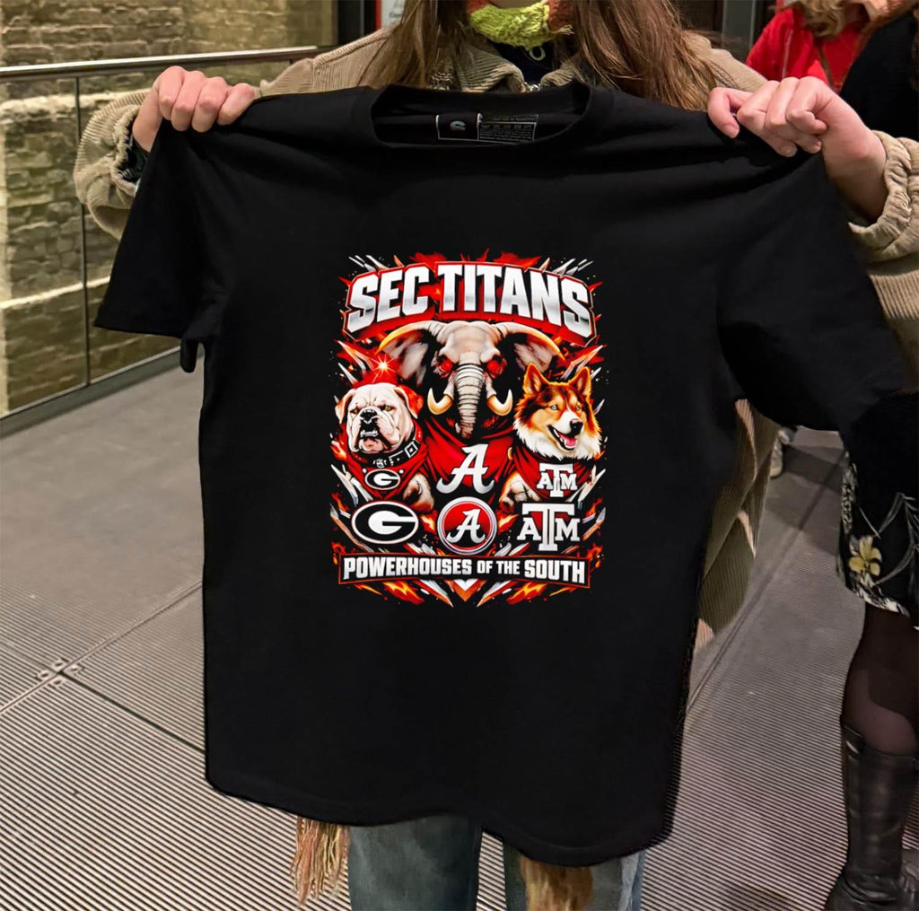 SEC Titans Powerhouses Of The South Bulldog Elephant Husky shirt