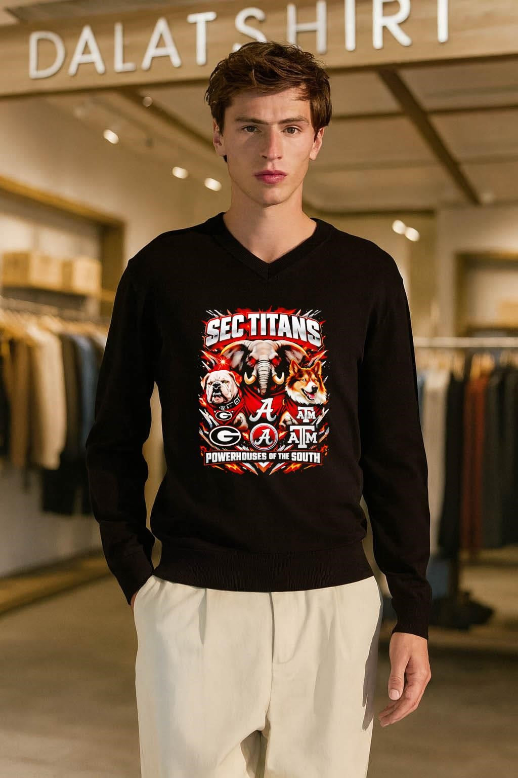 SEC Titans Powerhouses Of The South Bulldog Elephant Husky shirt