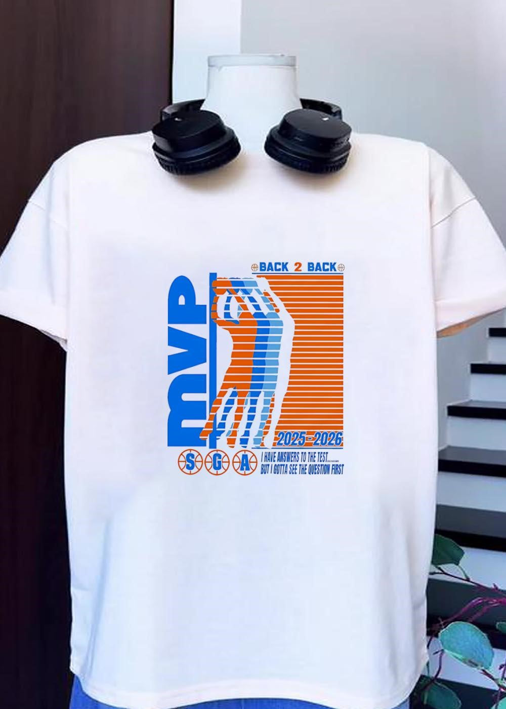 SGA Shai Gilgeous-Alexander Back 2 Back MVP 2025-2026 shirt