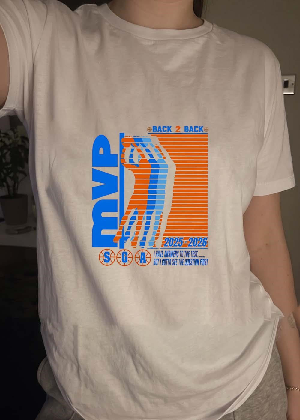 SGA Shai Gilgeous-Alexander Back 2 Back MVP 2025-2026 shirt