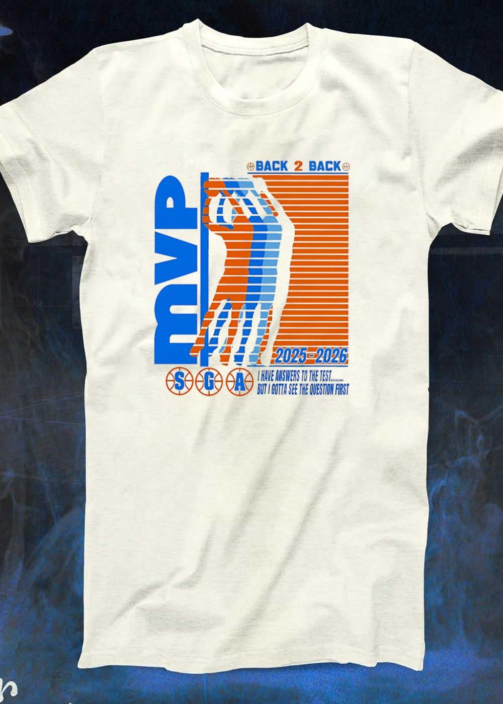SGA Shai Gilgeous-Alexander Back 2 Back MVP 2025-2026 shirt