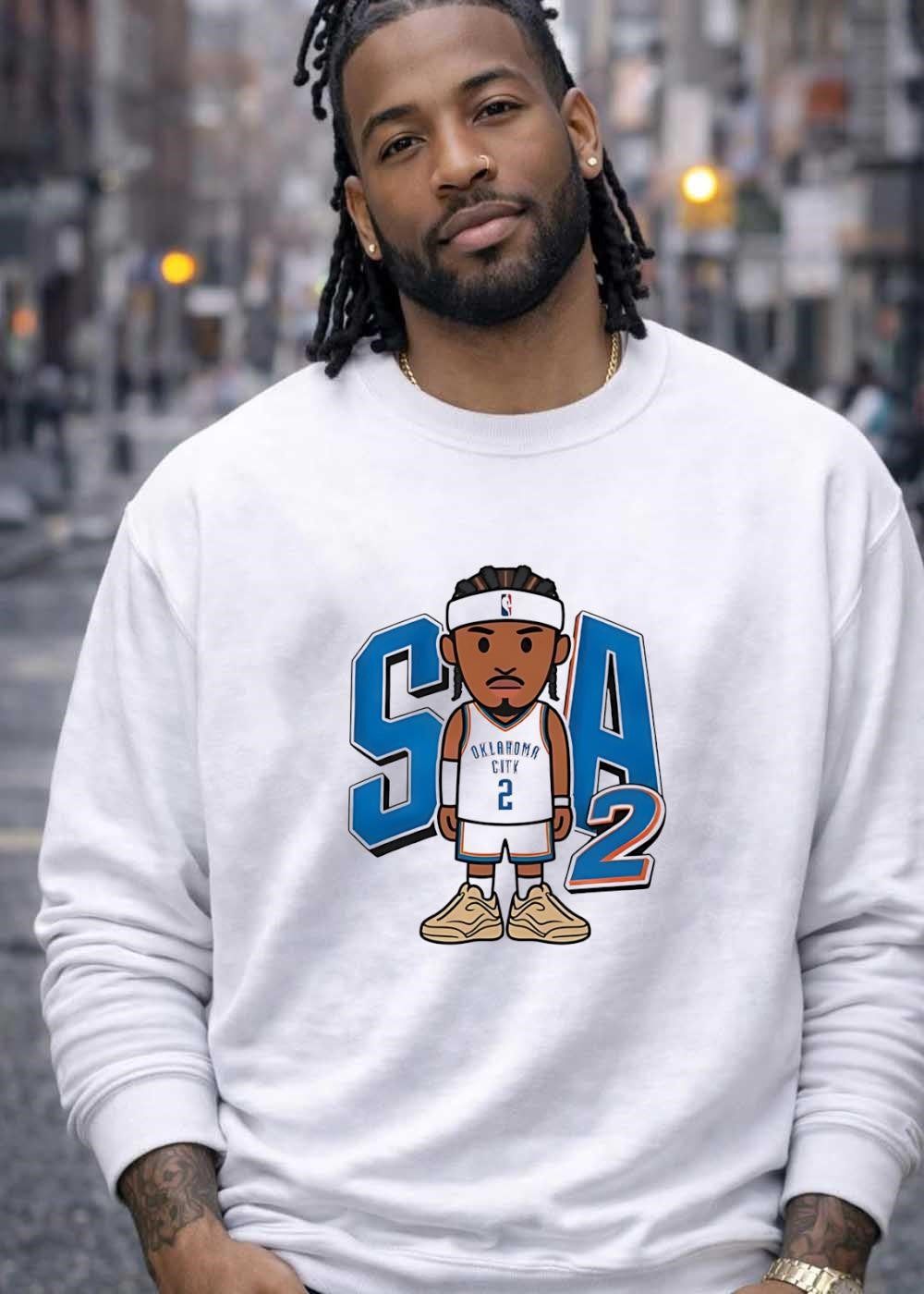 SGA2 Shai Gilgeous-Alexander Oklahoma City Basketball Chibi Cartoon shirt