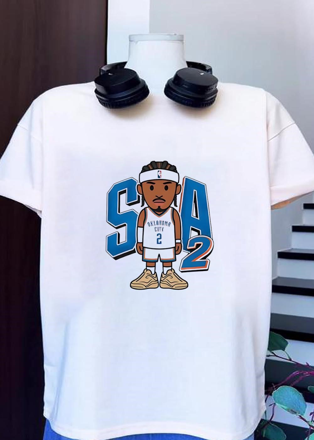 SGA2 Shai Gilgeous-Alexander Oklahoma City Basketball Chibi Cartoon shirt