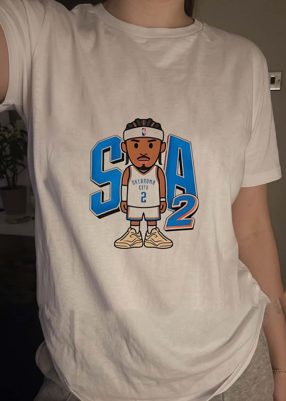 SGA2 Shai Gilgeous-Alexander Oklahoma City Basketball Chibi Cartoon shirt