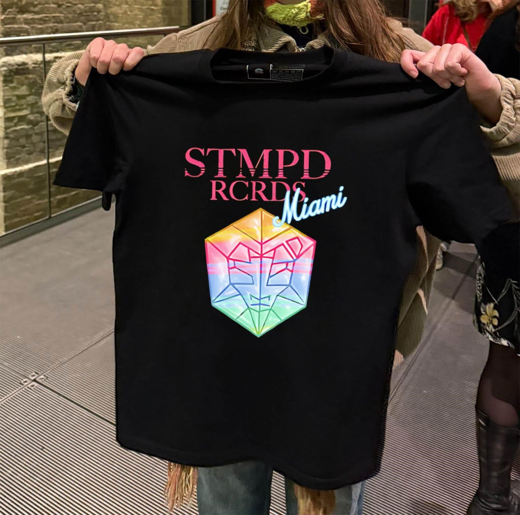 STMPD RCRDS Miami Colorful Geometric Prism Head shirt