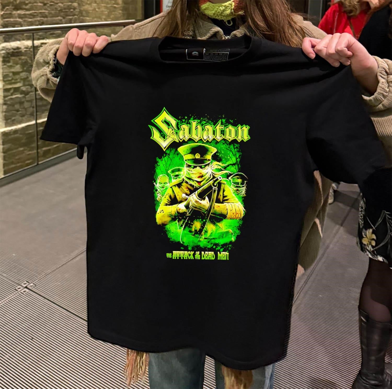 Sabaton The Attack Of The Dead Men Green Soldier Graphic shirt