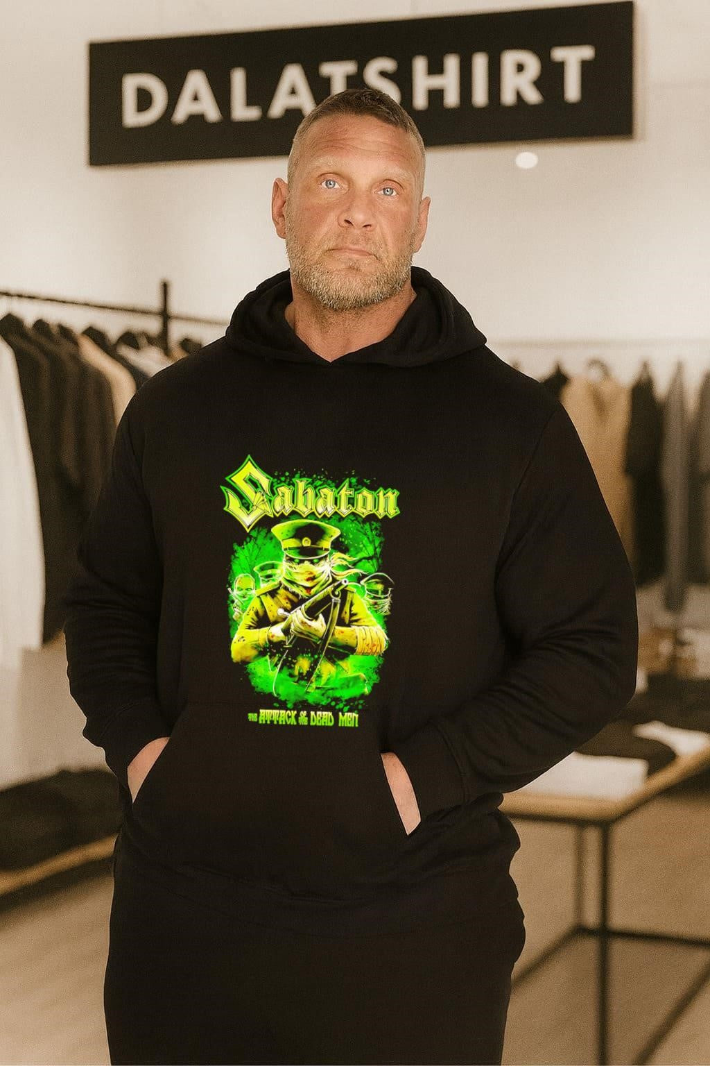 Sabaton The Attack Of The Dead Men Green Soldier Graphic shirt